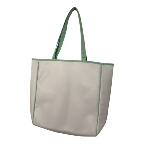 Clinique Kate Spade Lipstick Print Tote in White and Green - Picture 3 of 6